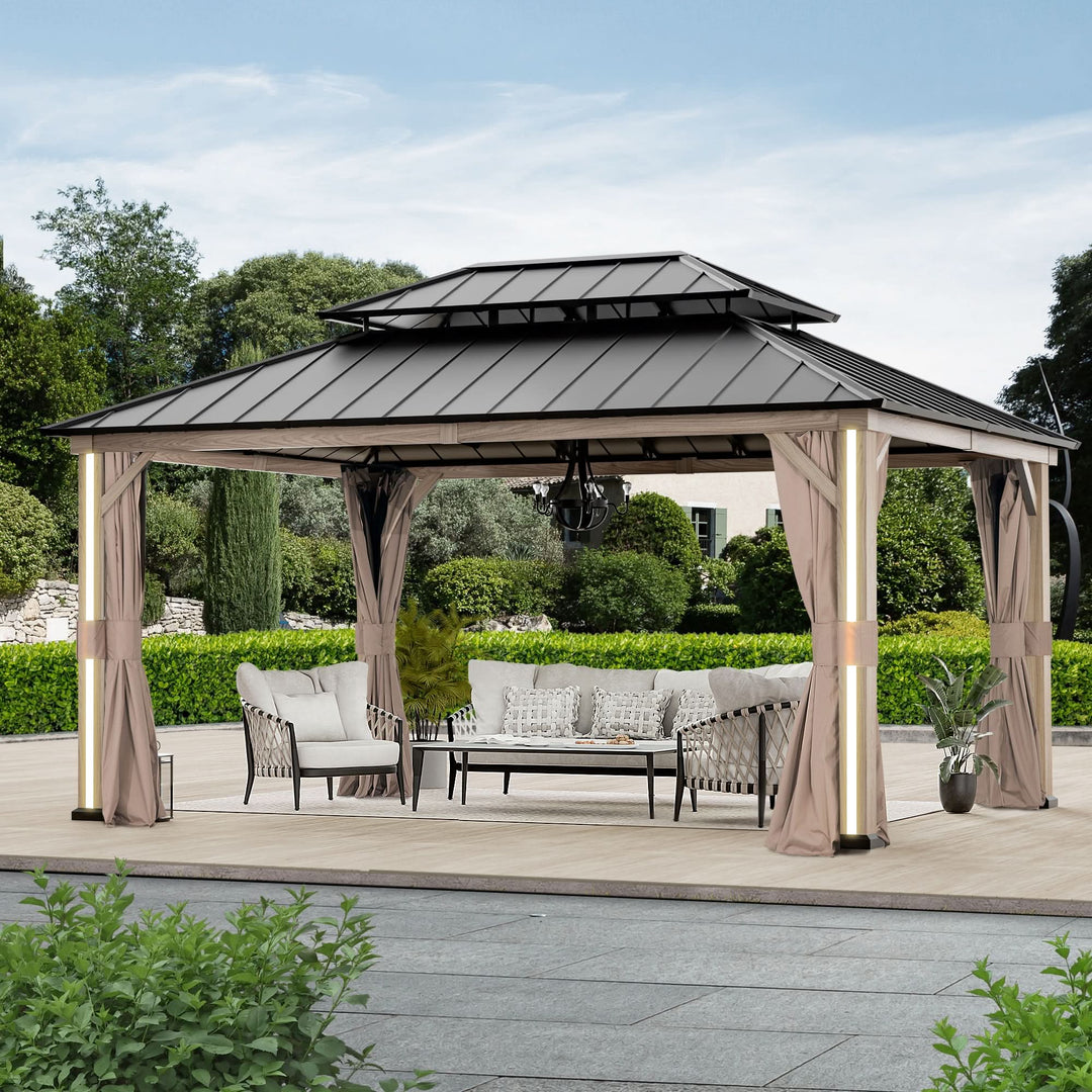 12'x16' Four Seasons Aluminum Hardtop Gazebo