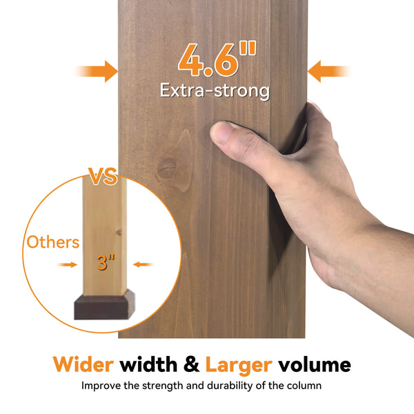 20'x20' Supreme Cedar Hardtop Gazebo with Sloped Roof