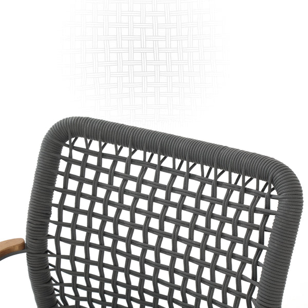 Riviera Rope Woven Aluminum Outdoor Dining Chair