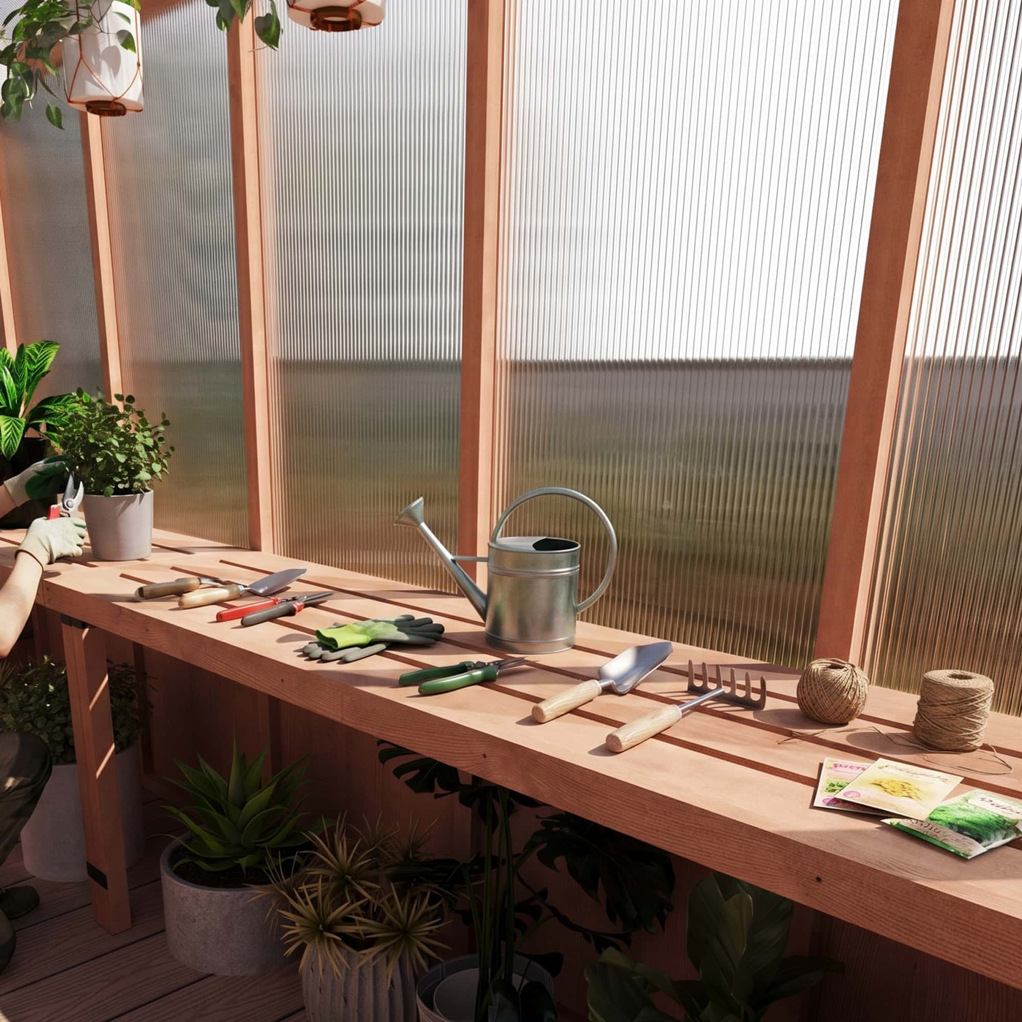 ジェーンレイ ベジタブルボウル EXCELLEN 2025/05 ミントクラス 6.5'x12' EverBloom Cedar Wood Greenhouse – Modern Shade