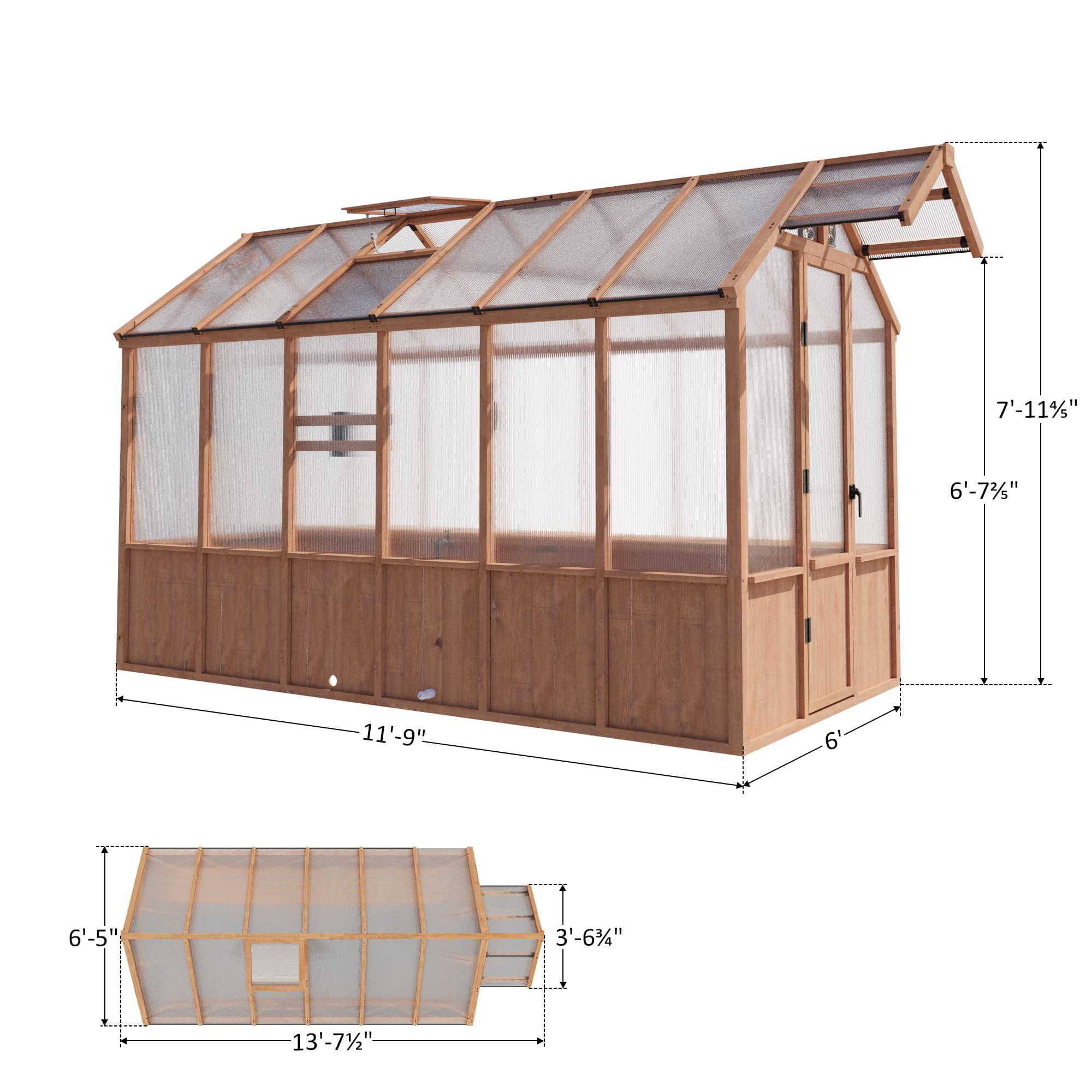 ジェーンレイ ベジタブルボウル EXCELLEN 2025/05 ミントクラス 6.5'x12' EverBloom Cedar Wood Greenhouse – Modern Shade