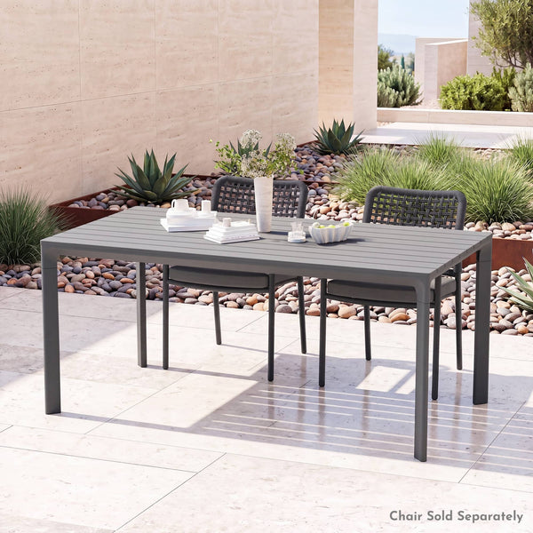 67" Cavo Aluminum Outdoor Dining Table with Slatted Top