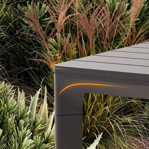 67" Cavo Aluminum Outdoor Dining Table with Slatted Top
