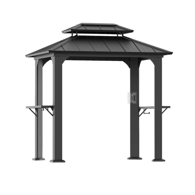 6'x8' Aluminum Grill Hardtop Gazebo
