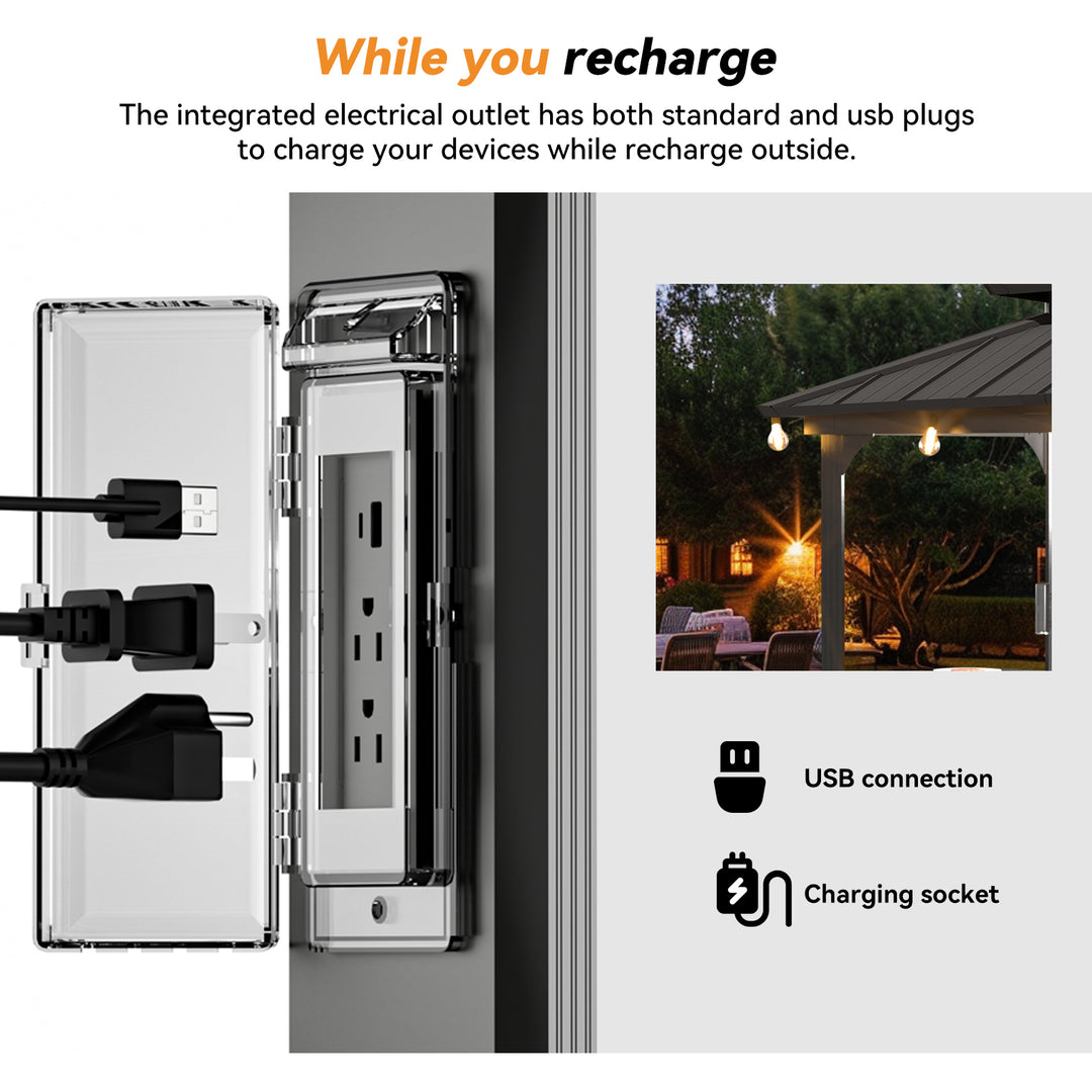 6x8 Aluminum Grill Hardtop Gazebo