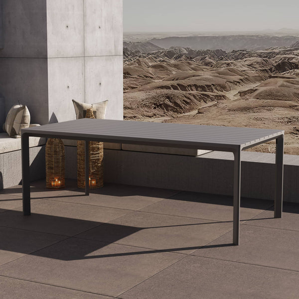 79" Cavo Aluminum Outdoor Dining Table with Slatted Top