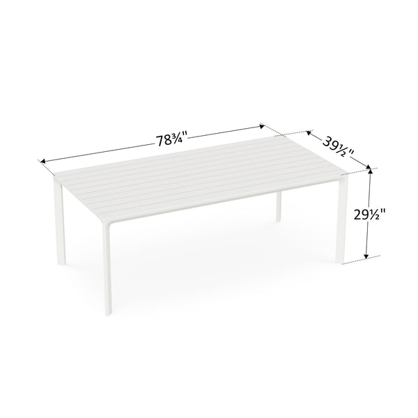 7-Piece Aluminum Outdoor Dining Set with Rope Chairs