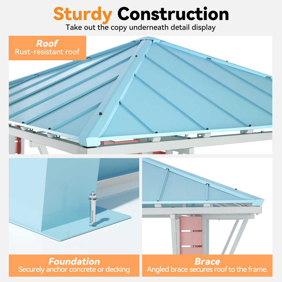 8x8 Coastal Dream Entertainment Bar for Gazebo