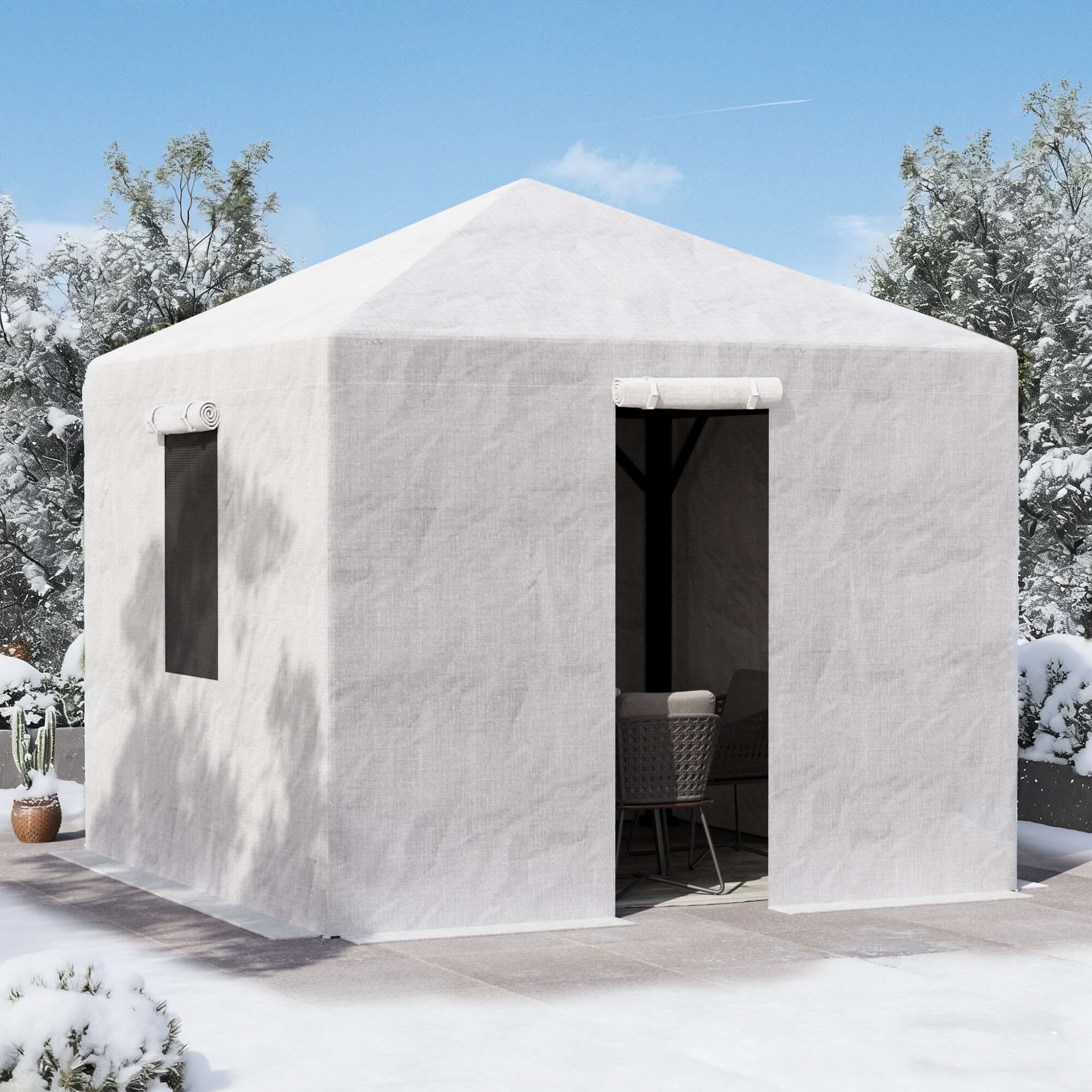 8'x8' Winter Cover for Hardtop Gazebo – Modern Shade