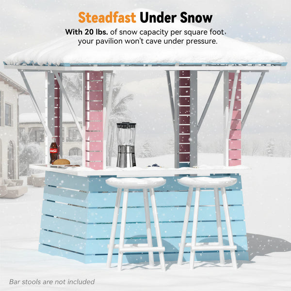 8'x8' Coastal Dream Entertainment Bar for Gazebo