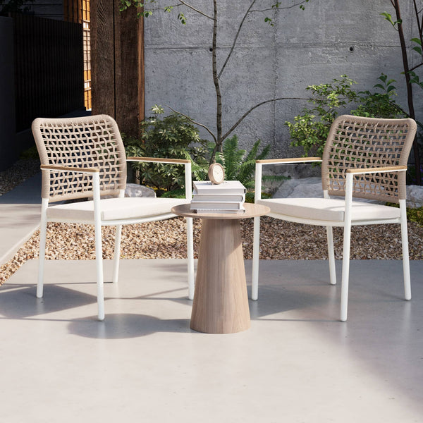 Riviera Rope Woven Aluminum Outdoor Dining Chair