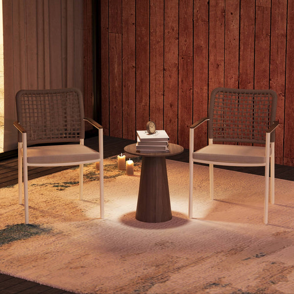 Riviera Rope Woven Aluminum Outdoor Dining Chair