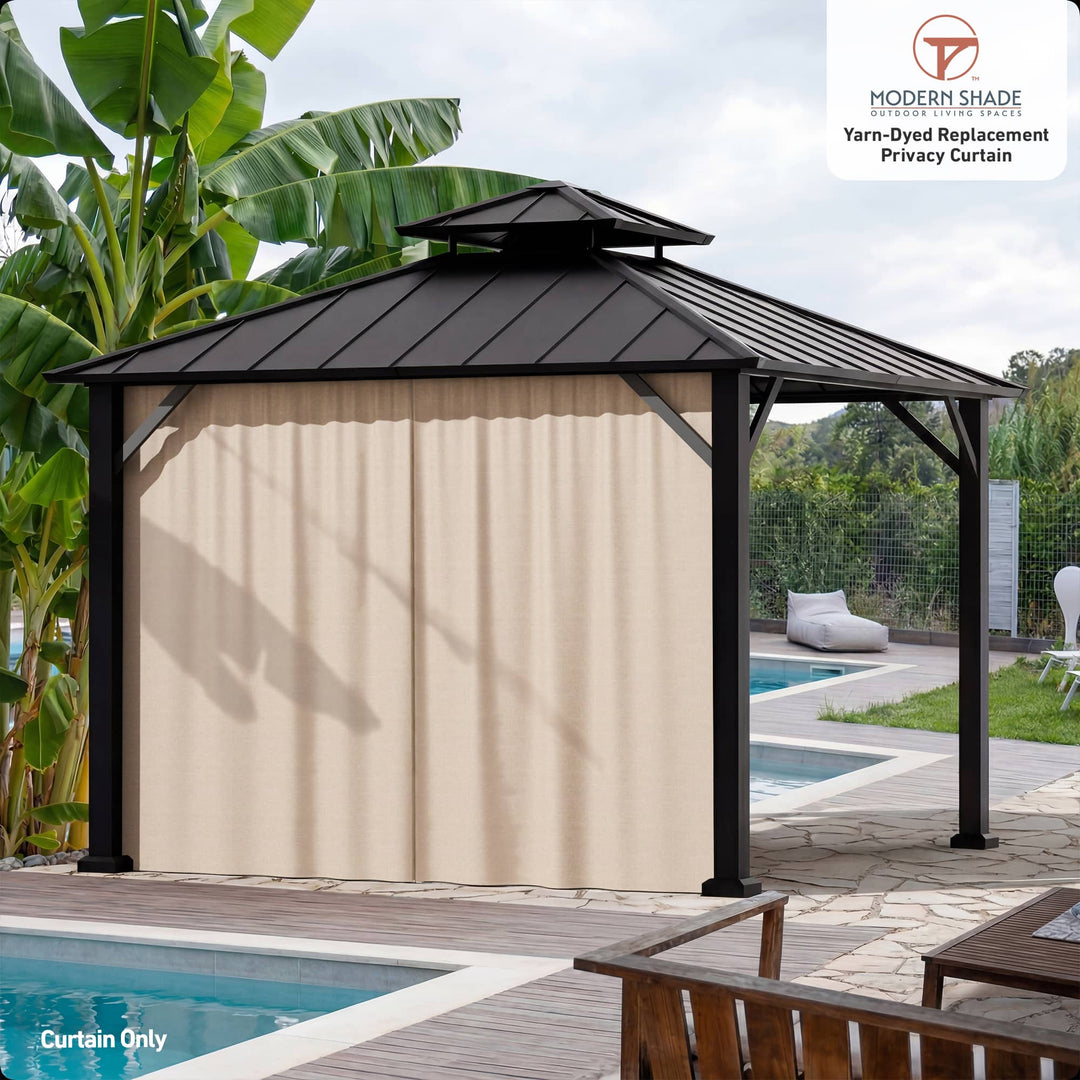 Garngefärbter 3x3,6m Hardtop-Pavillon-Sichtschutzvorhang