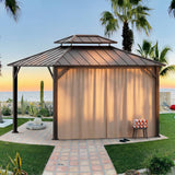 Yarn-dyed 10'x12' Hardtop Gazebo Privacy Curtain Panel