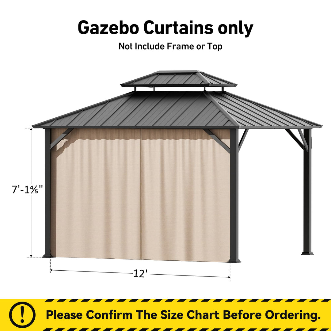 Garngefärbter 3x3,6m Hardtop-Pavillon-Sichtschutzvorhang
