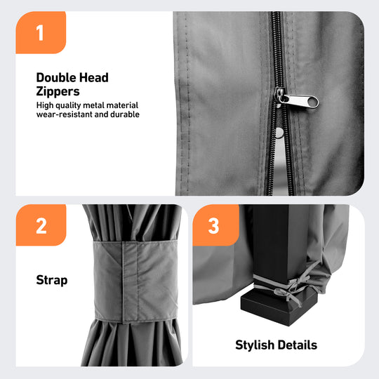 10x12 Privacy Curtains & Mosquito Netting Set for Louvered Pergola