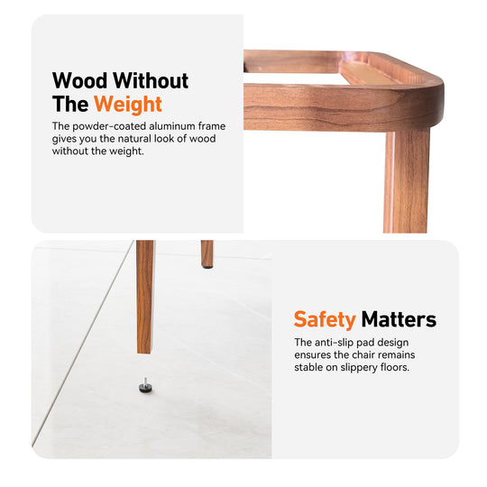 26 4/5" Counter Height Bar Stools with Hand-woven Rope Backrest Set of 2