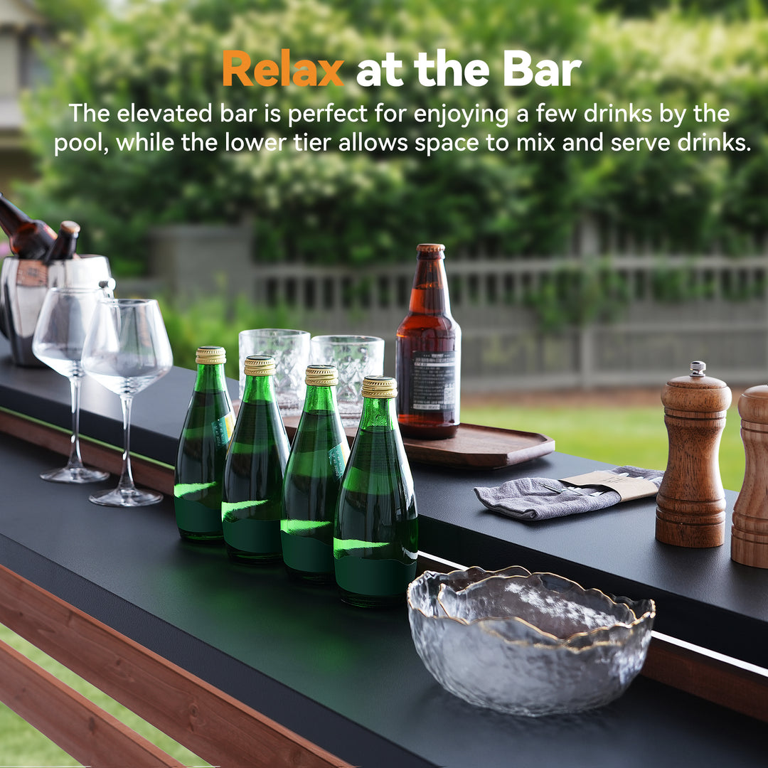 6.5x8 The Aura Entertainment Bar for Gazebo with TV Mount