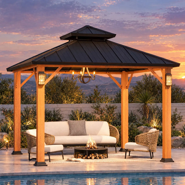 10'x10' The Horizon Metal Hardtop Gazebo