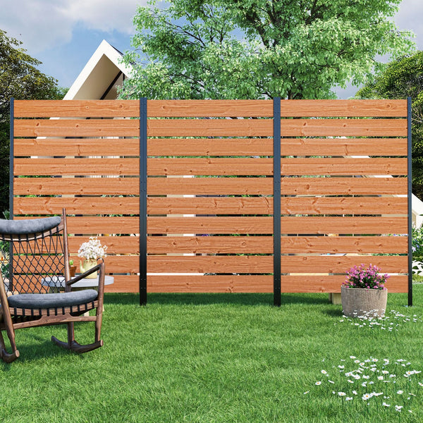 5x3.3 Cedar Privacy Screens for Fence with No-Dig Installation