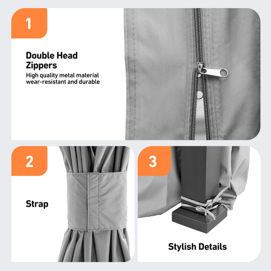 Yarn-dyed 10x12 Privacy Curtain for Gazebo with Zipper