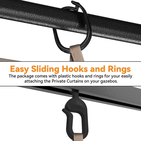 10x10 Privacy Curtain for Gazebo with Two-way Zipper