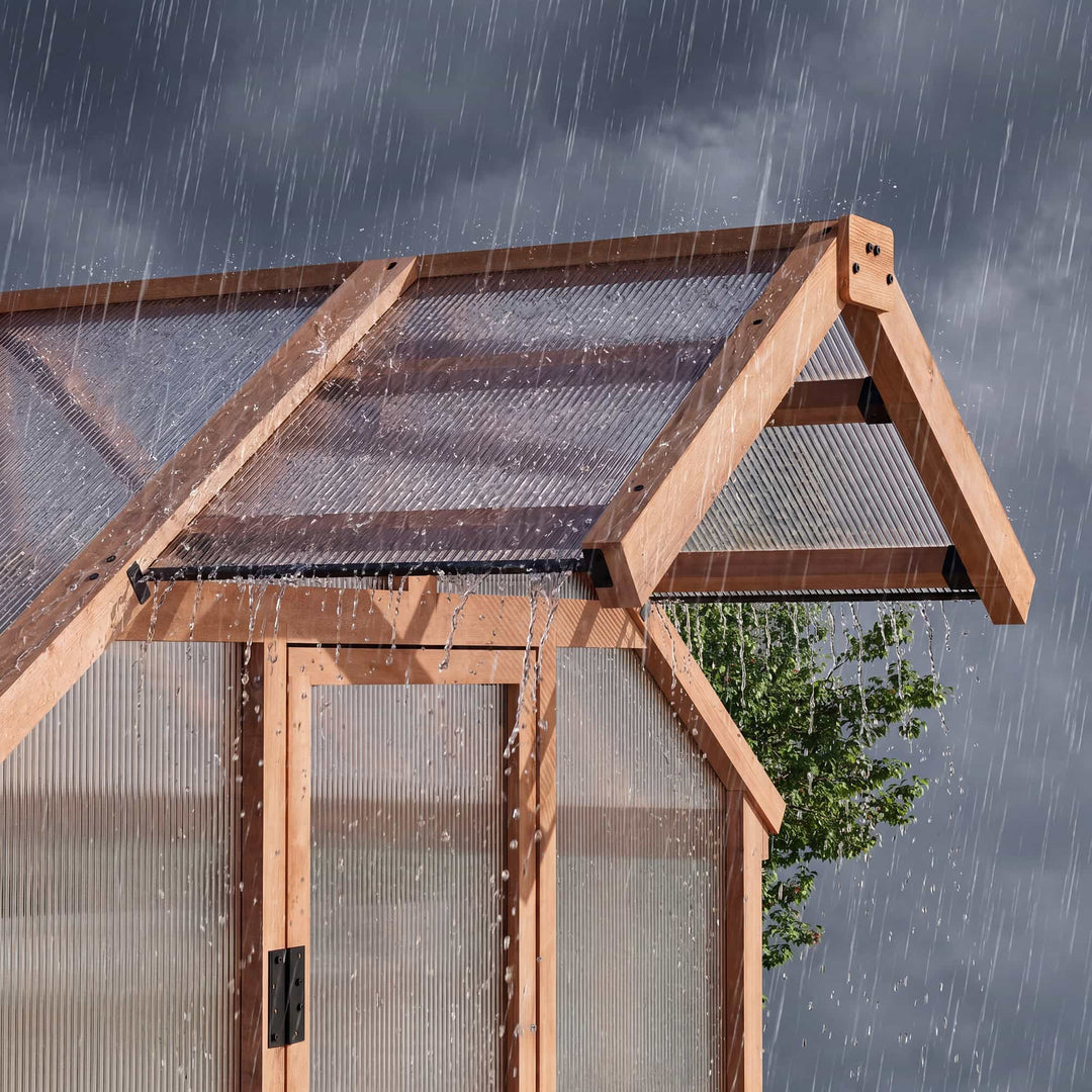 6.5'x10' EverBloom Cedar Wood Greenhouse