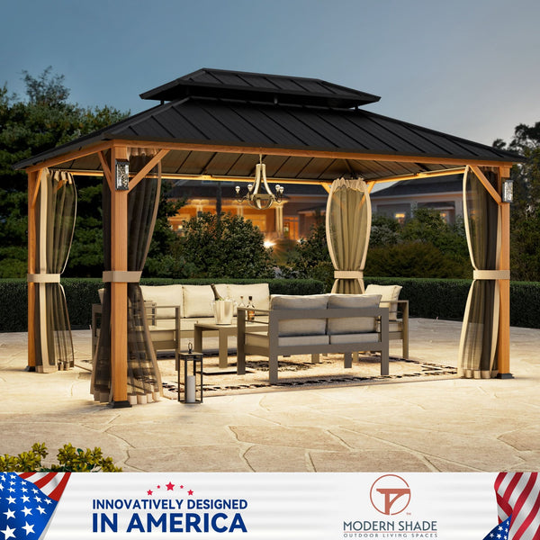 10'x14' The Horizon Metal Hardtop Gazebo