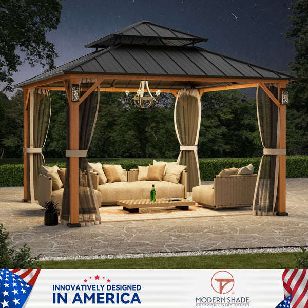 12'x12' The Horizon Metal Hardtop Gazebo