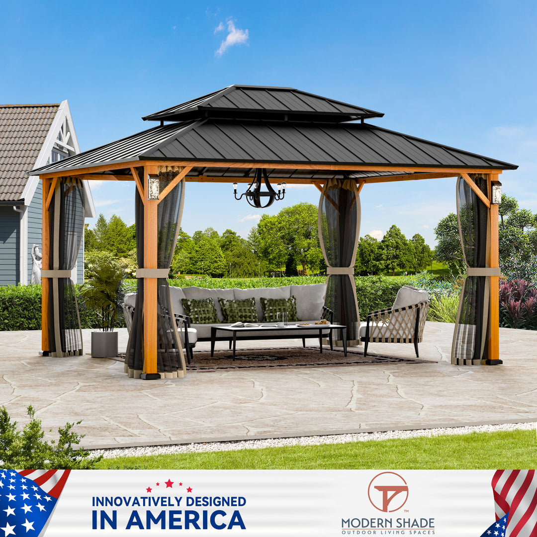 12x14 The Horizon Metal Hardtop Gazebo