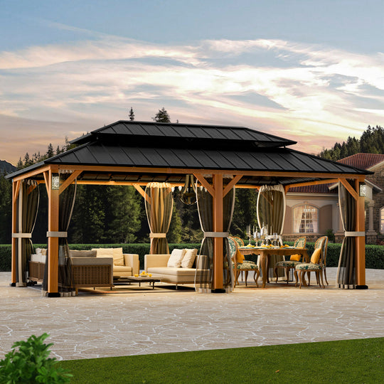 12x20 The Horizon Metal Hardtop Gazebo
