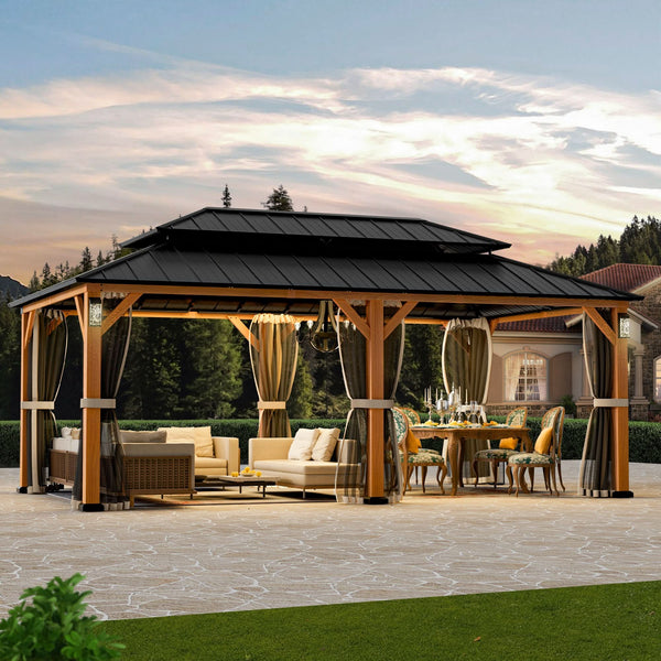12x20 The Horizon Metal Hardtop Gazebo