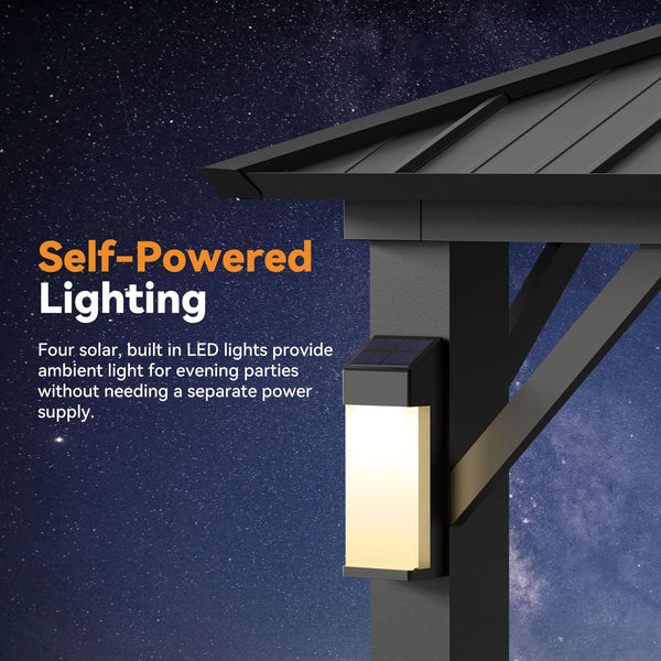 12'x12' The Horizon Metal Hardtop Gazebo