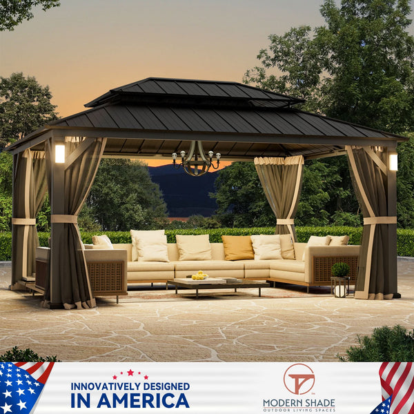 12'x16' The Horizon Metal Hardtop Gazebo