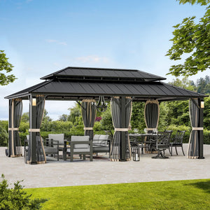 12'x20' The Horizon Metal Hardtop Gazebo