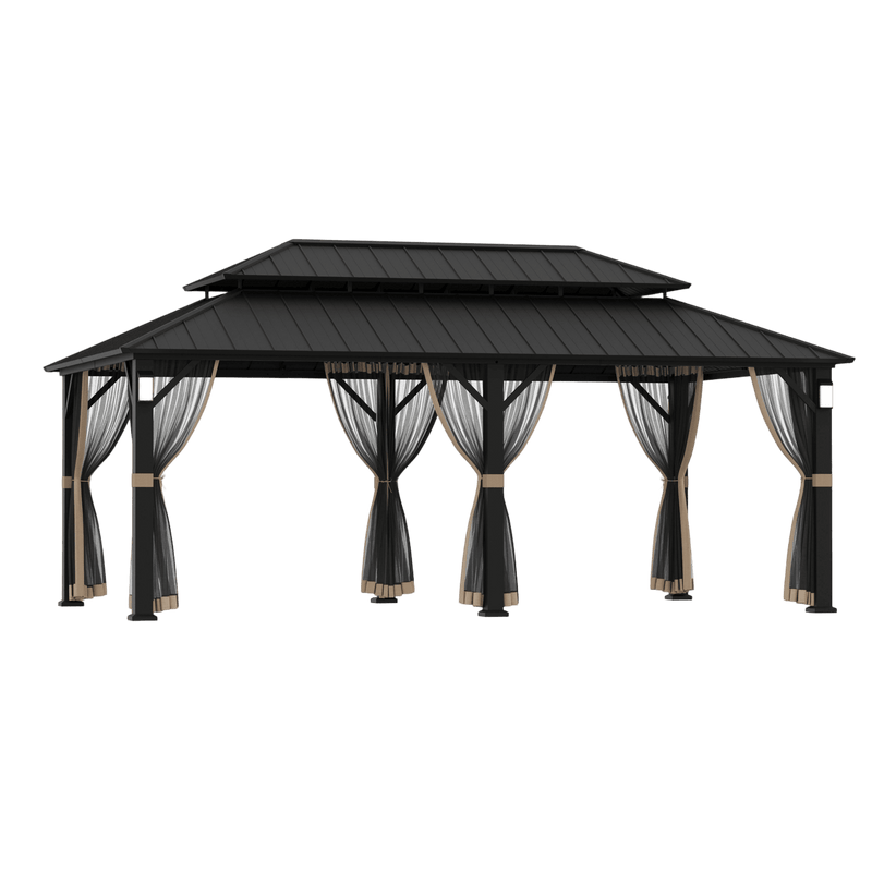 12'x20' The Horizon Metal Hardtop Gazebo