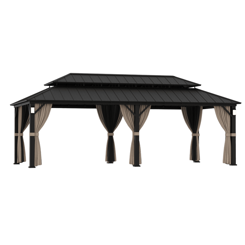 12'x24' The Horizon Metal Hardtop Gazebo