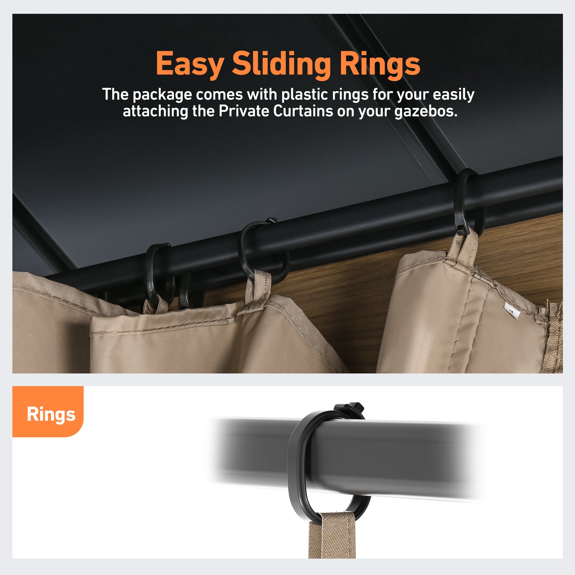 12x20 Privacy Curtains & Mosquito Netting Set for Cedar Wood