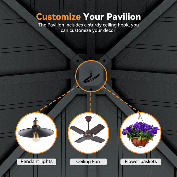 10x10 Tranquil Grove Cedar Hardtop Gazebo