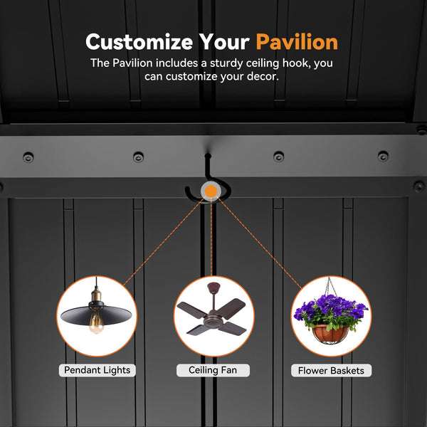 12x24 The Horizon Metal Hardtop Gazebo