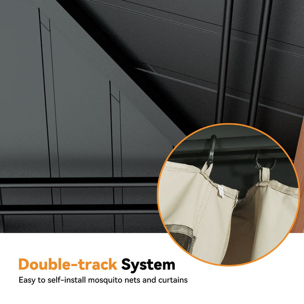 10x12 Rosewood Cedar Hardtop Gazebo