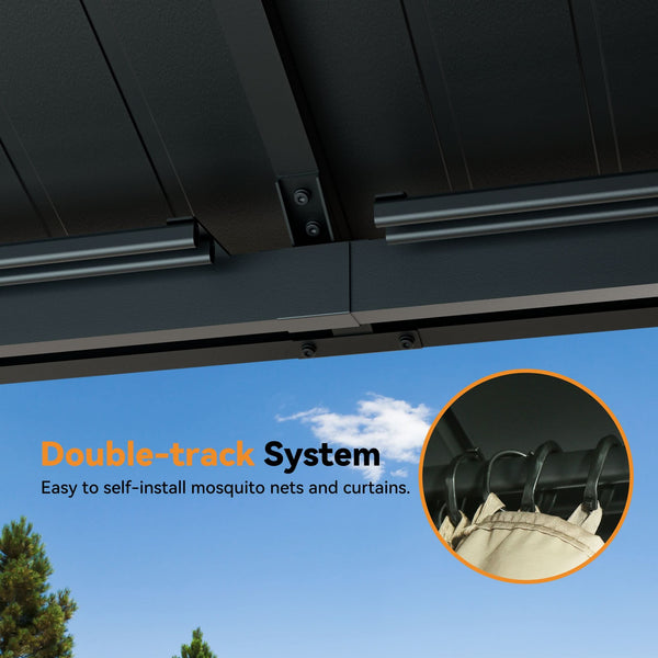 8x8 The Horizon Metal Hardtop Gazebo