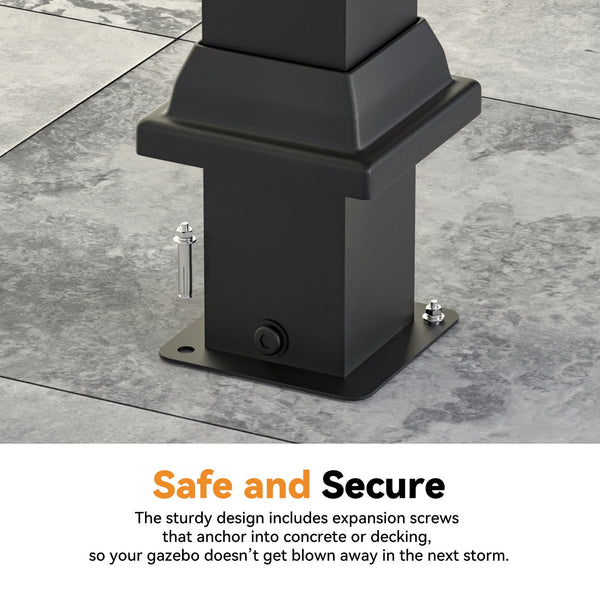 10'x14' The Horizon Metal Hardtop Gazebo