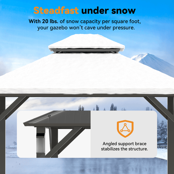 10'x10' The Horizon Metal Hardtop Gazebo