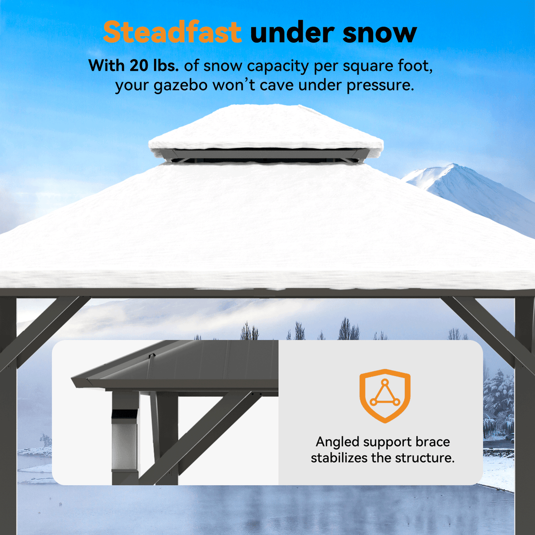 10x10 The Horizon Metal Hardtop Gazebo
