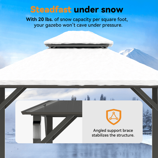 10x10 The Horizon Metal Hardtop Gazebo