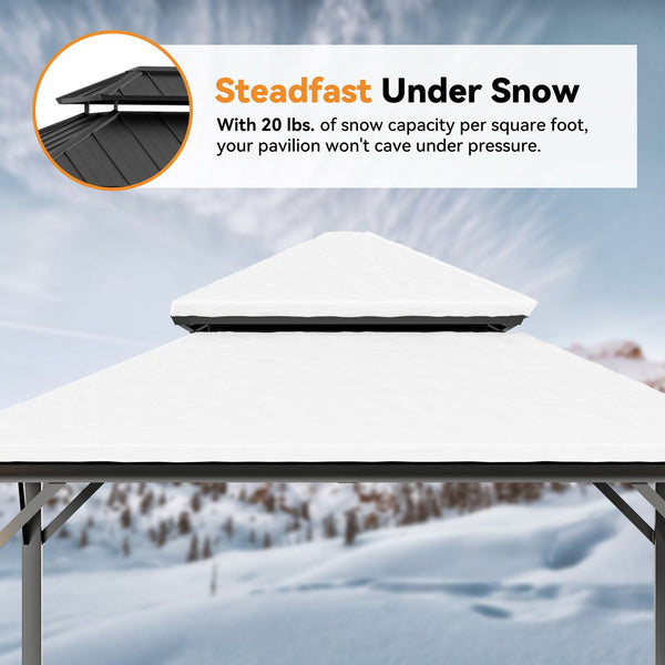 12x12 The Horizon Metal Hardtop Gazebo