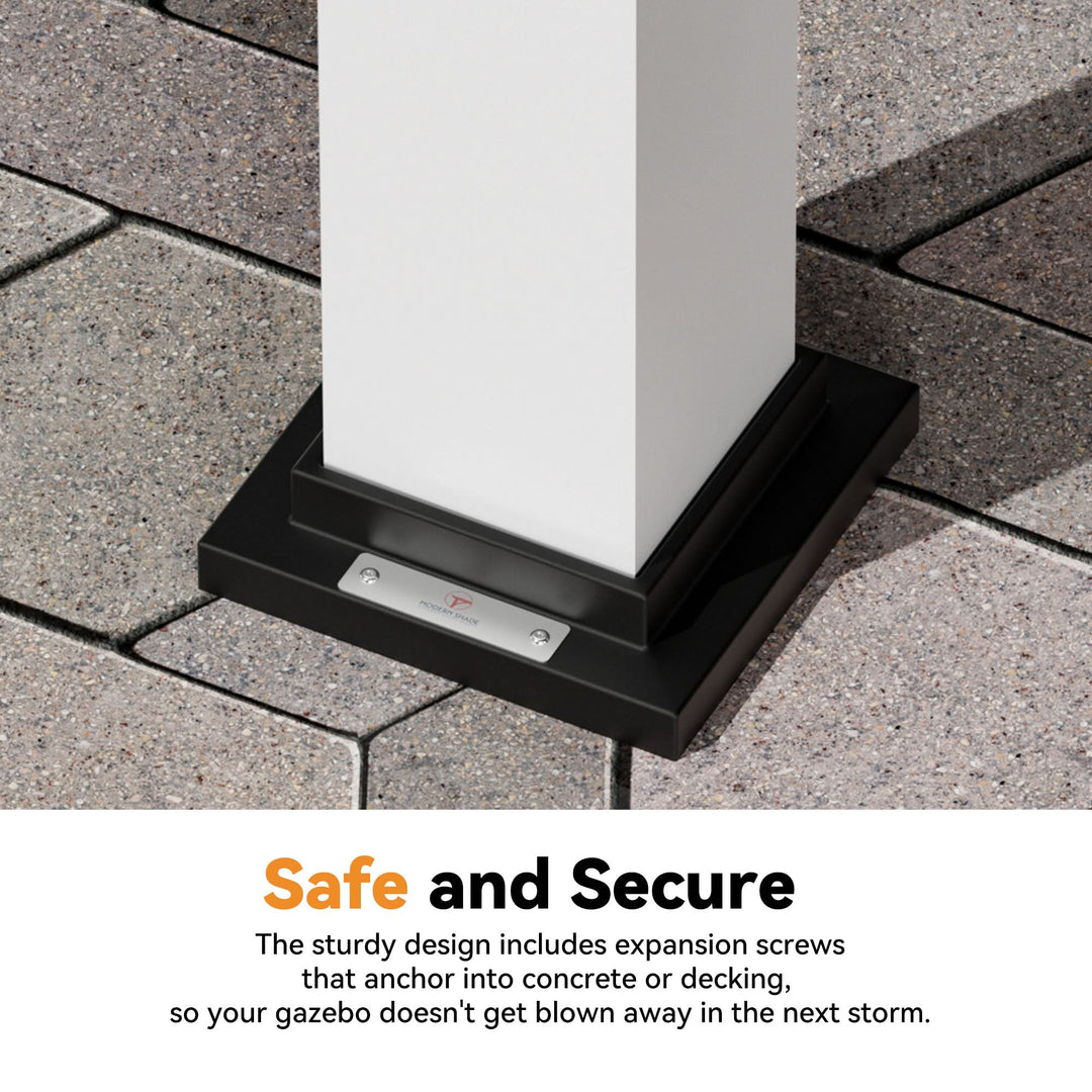 10'x20' Sunrise Coast Metal Hardtop Gazebo with Hybrid Pavilion + Pergola Design