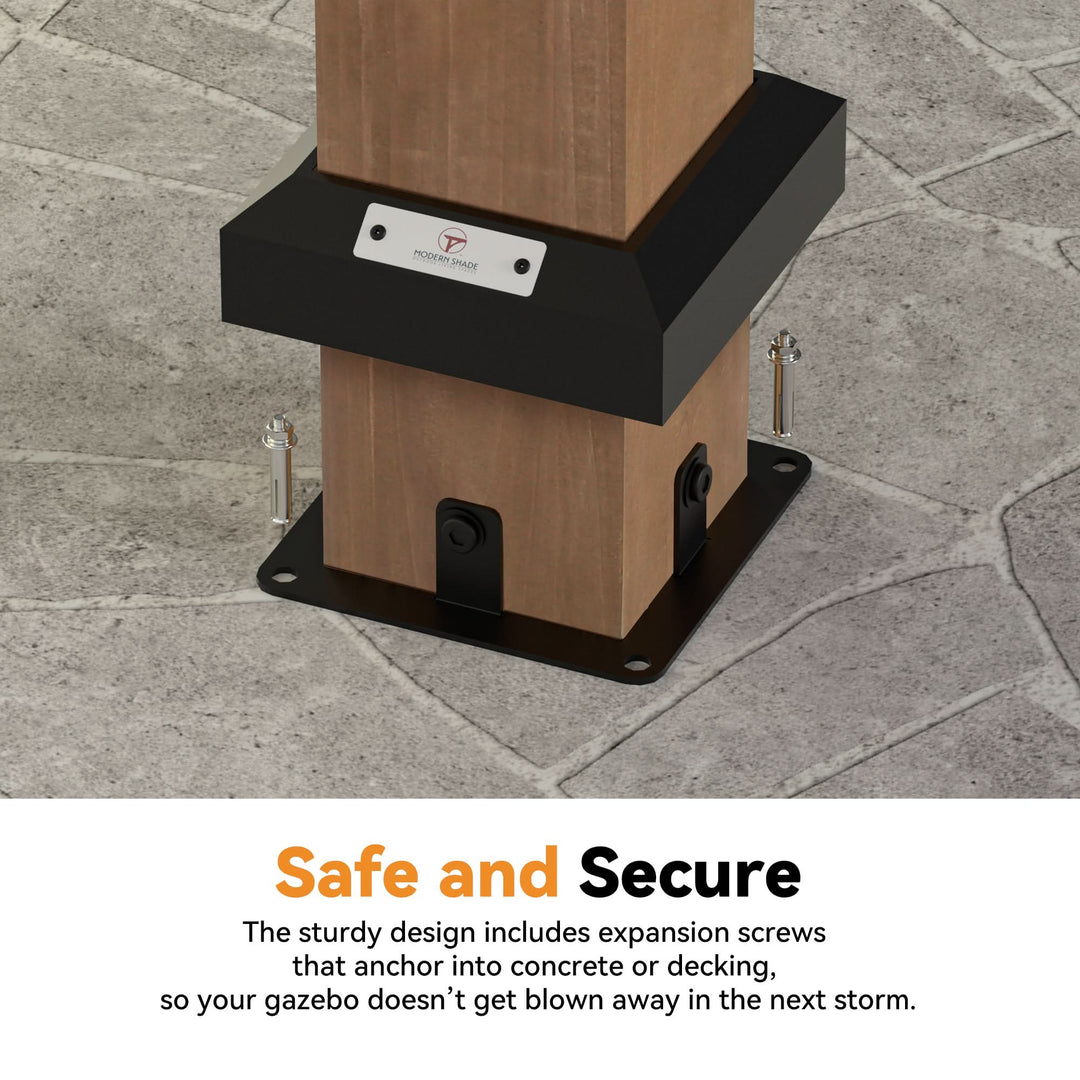 12'x16' Supreme Cedar Hardtop Gazebo with Sloped Roof