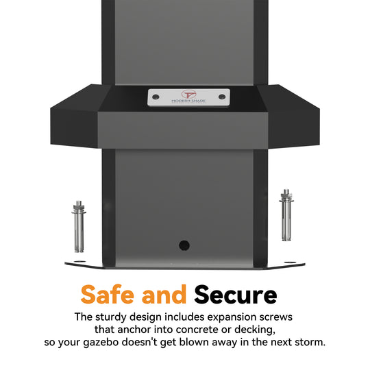 6x8 Aluminum Grill Hardtop Gazebo